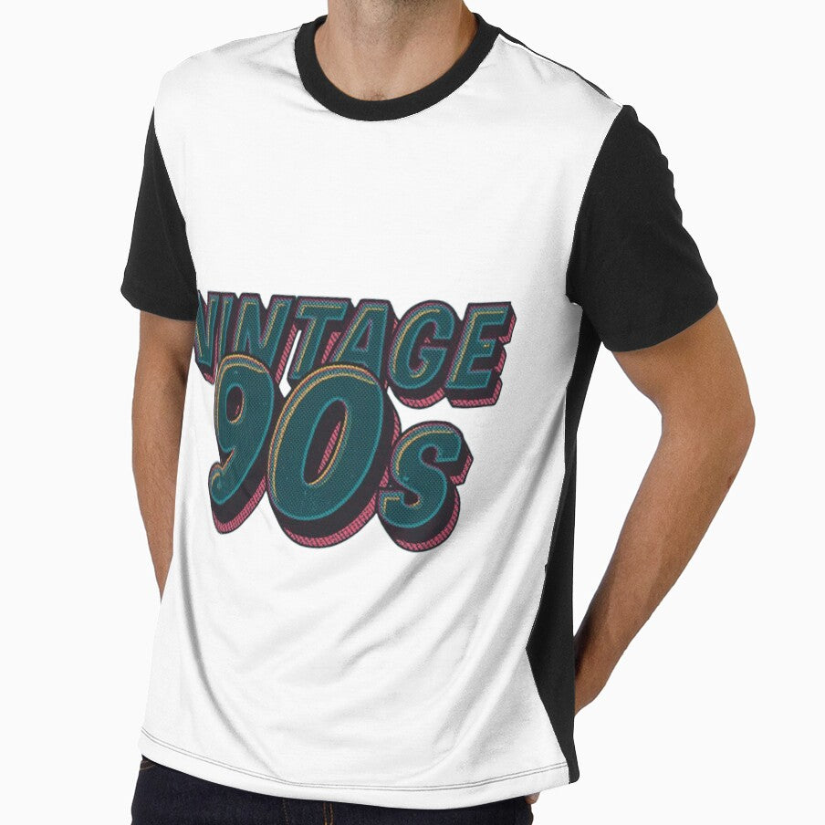 Vintage 90s Retro Typography Aesthetic Design by - Adult & Kids T-Shirts, Sweatshirts & Hoodies apparel design preview 1