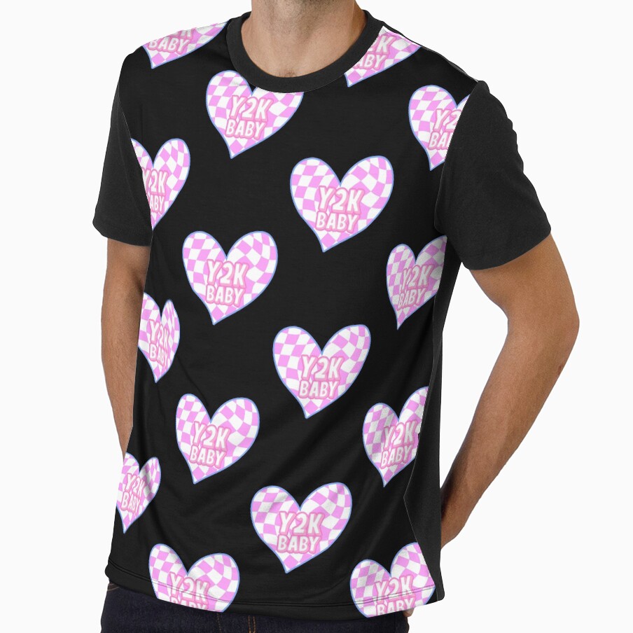 Retro Y2K Baby Twisted Warp Checkered Box Pattern - Adult & Kids T-Shirts, Sweatshirts & Hoodies apparel design preview 1