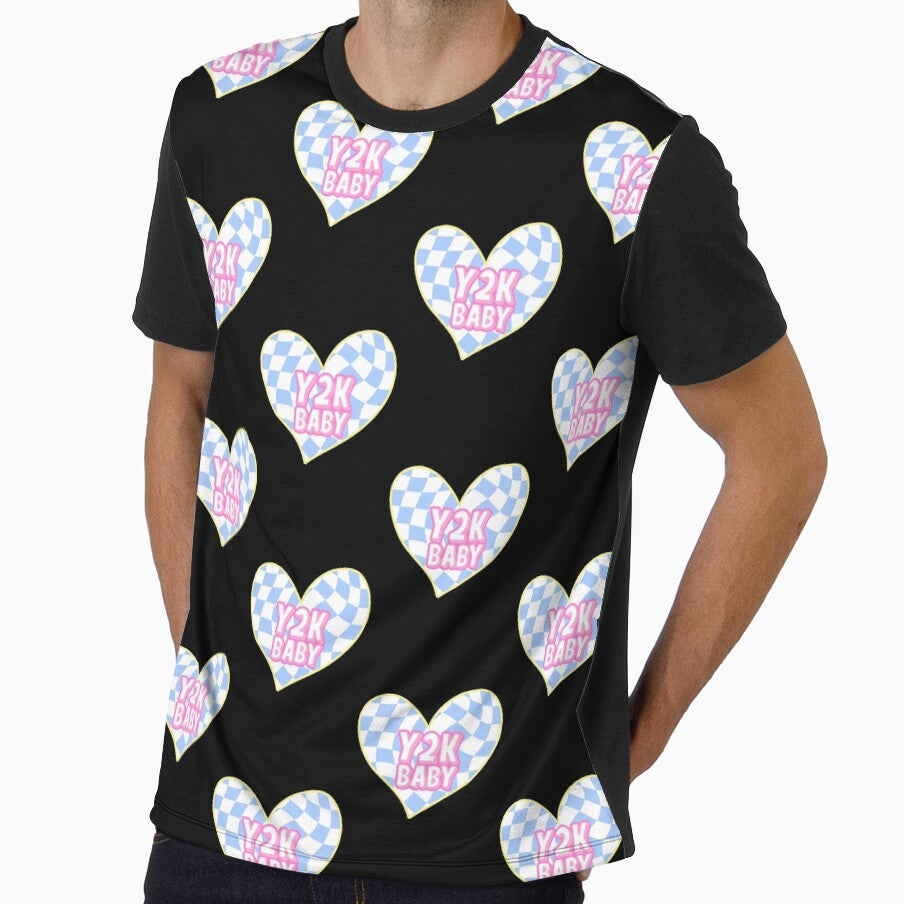 Retro Y2K Baby Twisted Warp Checkered Box Pattern - Adult & Kids T-Shirts, Sweatshirts & Hoodies apparel design preview 1