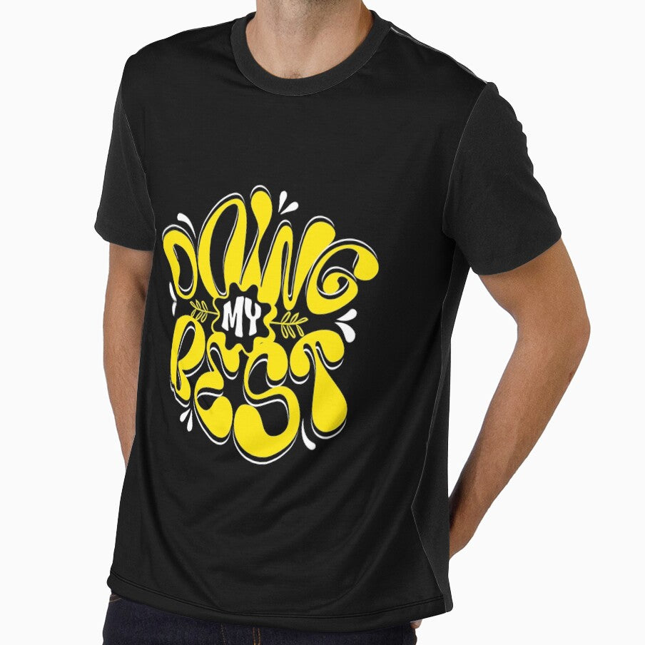 Doing My Best Retro Y2K Bubble Typography Graphic by - Adult & Kids T-Shirts, Sweatshirts & Hoodies apparel design preview 1