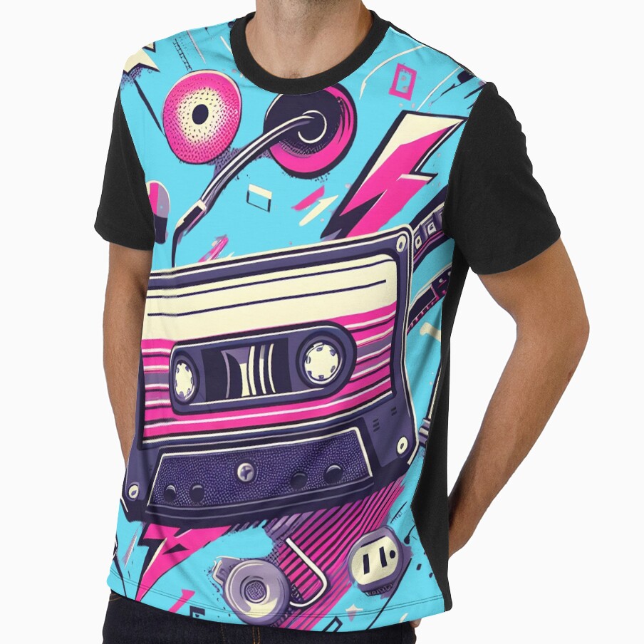 90's Retro Cassette by D-Dreamweaver - Adult & Kids T-Shirts, Sweatshirts & Hoodies apparel design preview 1
