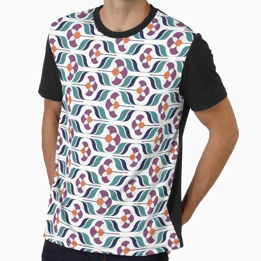 Groovy Flower Pattern by Jenny N. - Adult & Kids T-Shirts, Sweatshirts & Hoodies apparel design preview 1