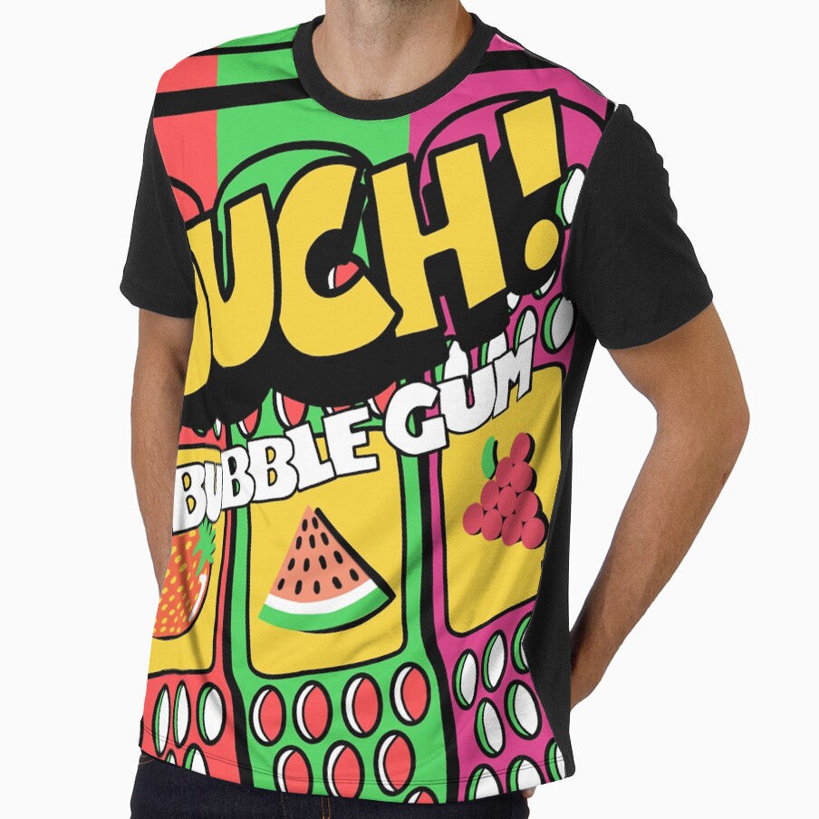 90s Nostalgia Ouch! Bubblegum by OGPandaBrand - Adult & Kids T-Shirts, Sweatshirts & Hoodies apparel design preview 1
