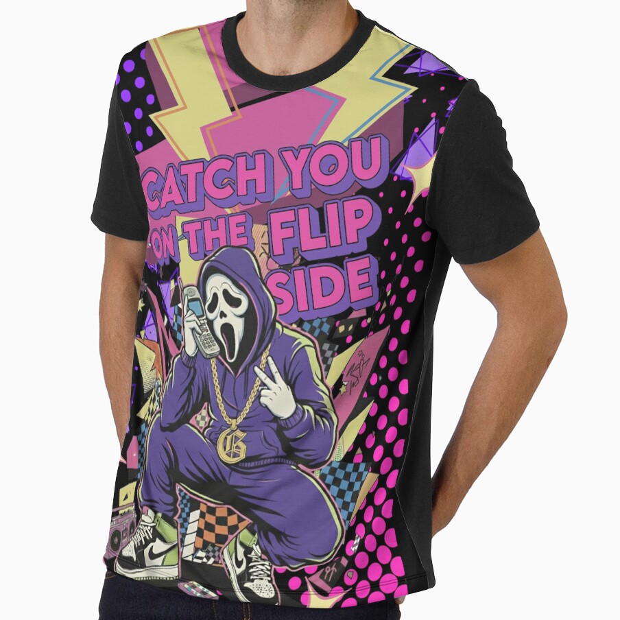 Catch You On The Flip Side Ghostface by codeEapparel - Adult & Kids T-Shirts, Sweatshirts & Hoodies apparel design preview 1