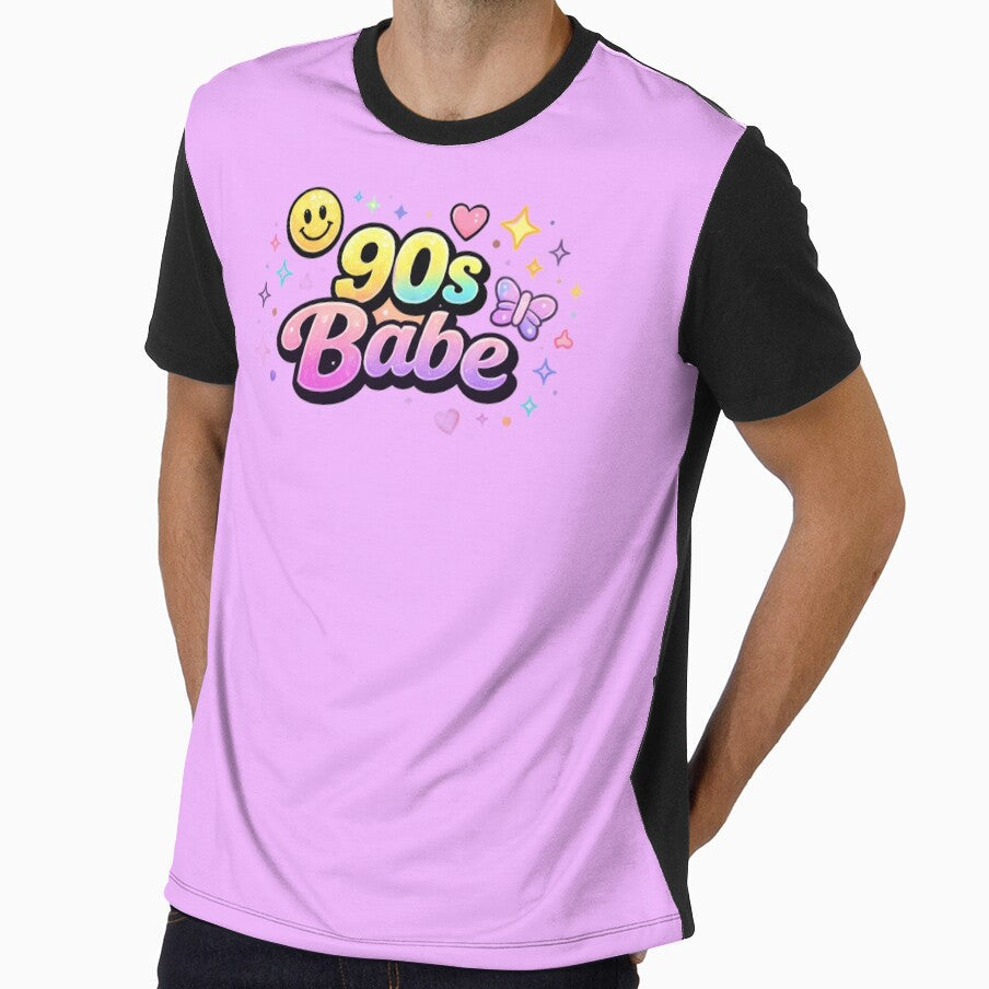 90s Babe Vintage Retro Girl Aesthetic Cute 1990s - Adult & Kids T-Shirts, Sweatshirts & Hoodies apparel design preview 1