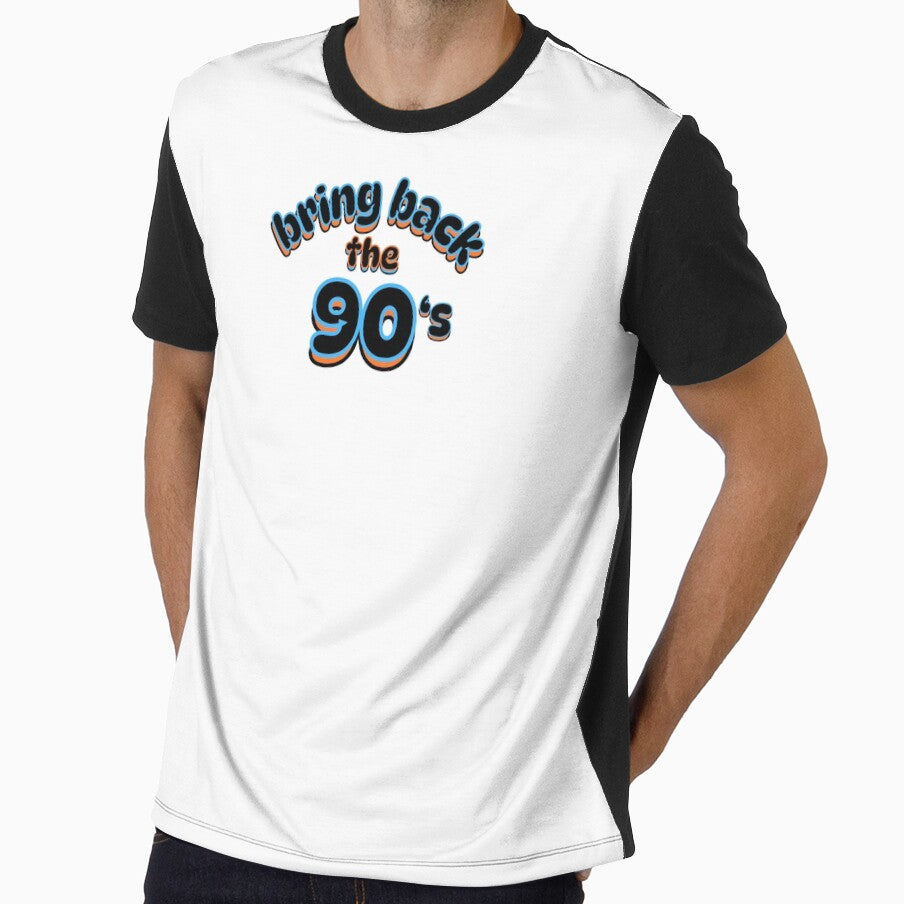 Bring Back The 90s Retro Nostalgia Design by - Adult & Kids T-Shirts, Sweatshirts & Hoodies apparel design preview 1