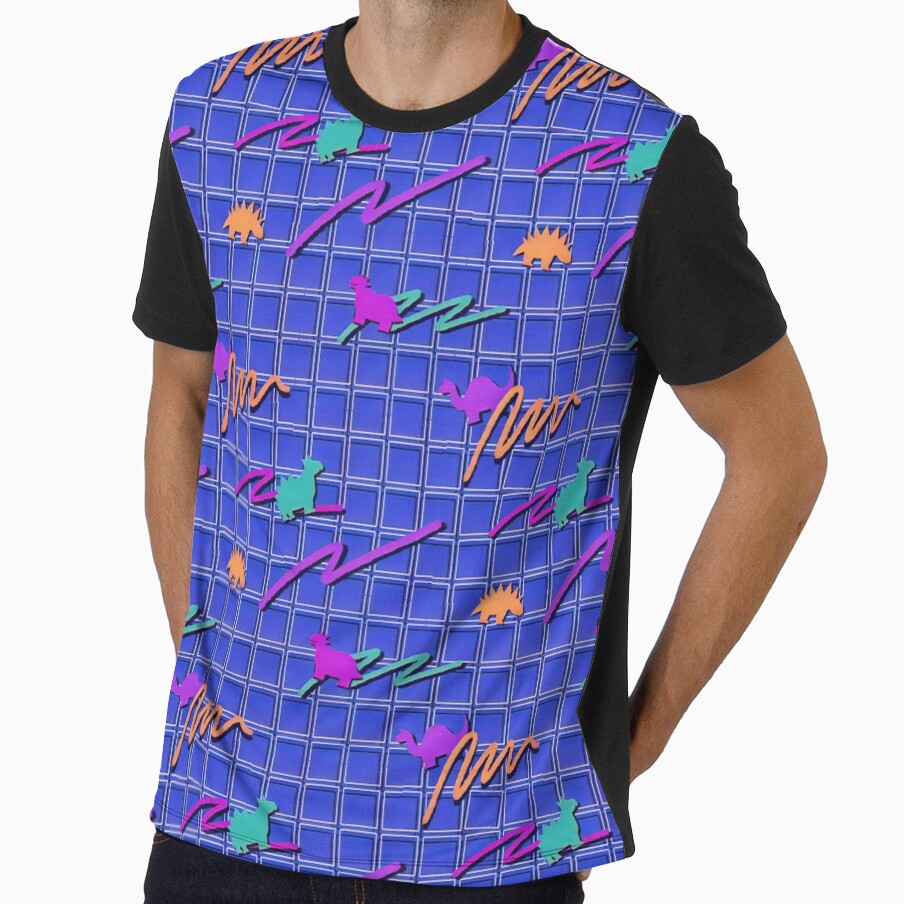 Dinos and tyles by Gonzo's Rad Design Shop - Adult & Kids T-Shirts, Sweatshirts & Hoodies apparel design preview 1