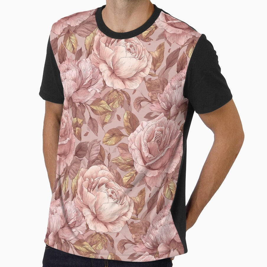 Beautiful Rose Print Birth Flower Pattern Anniversary - Adult & Kids T-Shirts, Sweatshirts & Hoodies apparel design preview 1