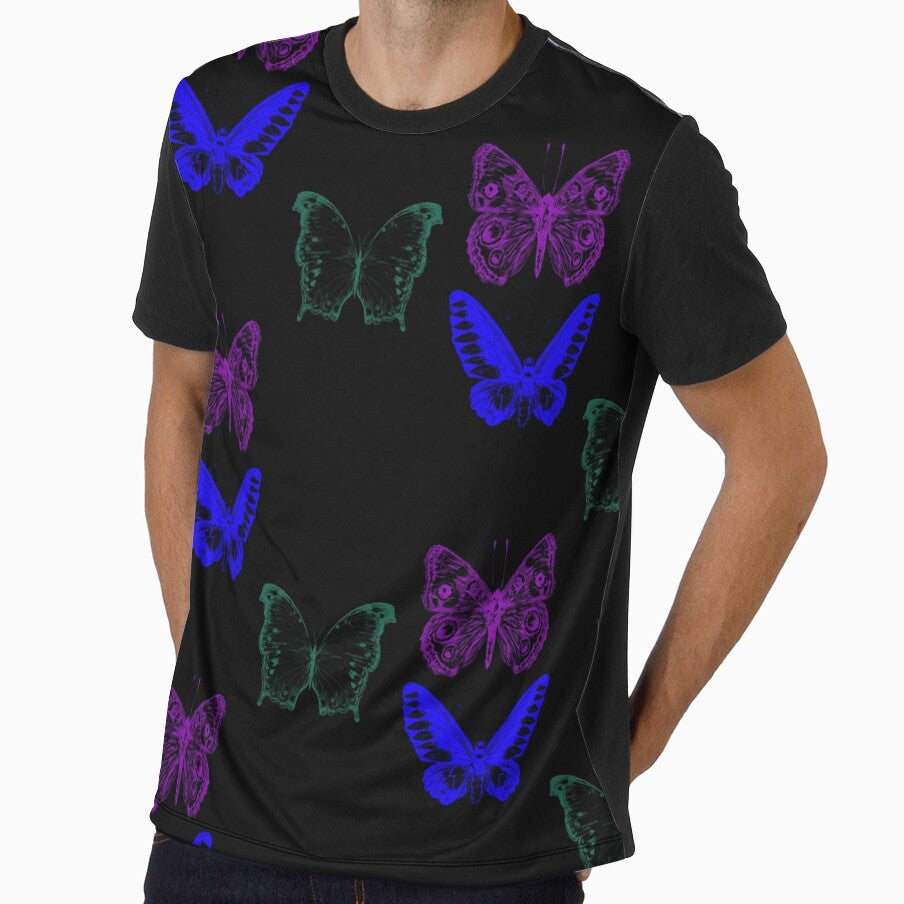 Glowing butterfly's goth y2k style design by - Adult & Kids T-Shirts, Sweatshirts & Hoodies apparel design preview 1
