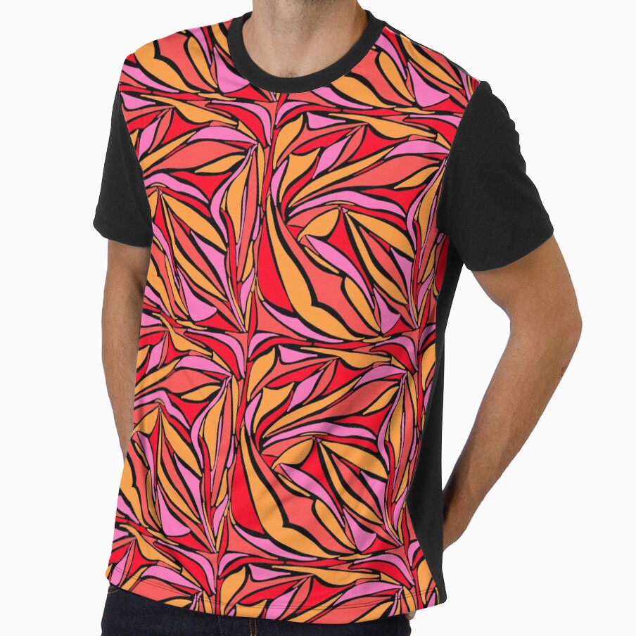 70s Retro Doodles on Black by dKarthdesign - Adult & Kids T-Shirts, Sweatshirts & Hoodies apparel design preview 1