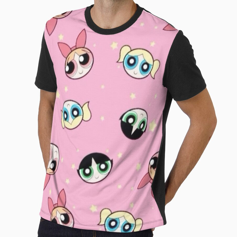 Pink puff girl pattern by Madison Creates - Adult & Kids T-Shirts, Sweatshirts & Hoodies apparel design preview 1