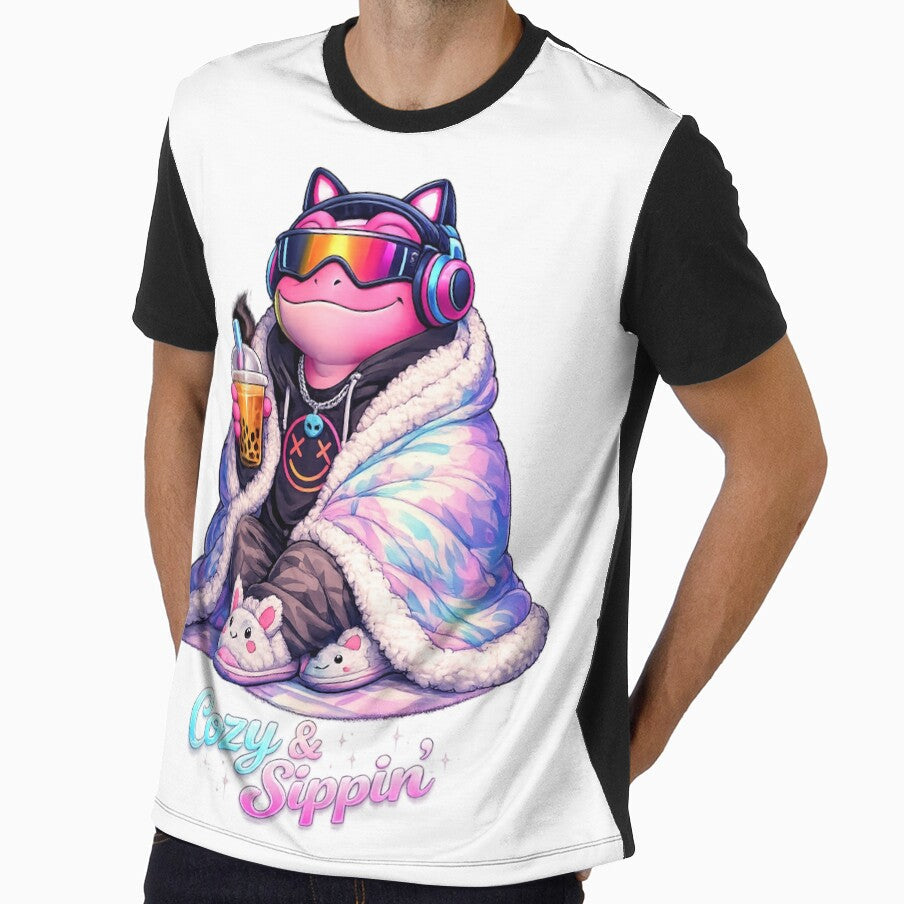 Retro Cyberpunk Frog by BlackRockX - Adult & Kids T-Shirts, Sweatshirts & Hoodies apparel design preview 1