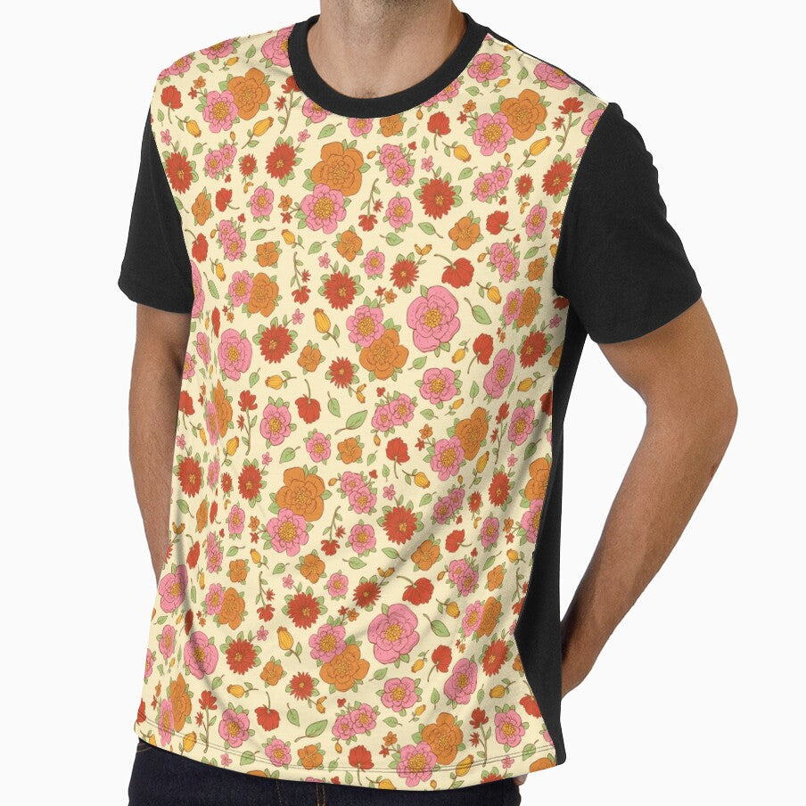 Retro Flowers by AllyArtDesigns - Adult & Kids T-Shirts, Sweatshirts & Hoodies apparel design preview 1
