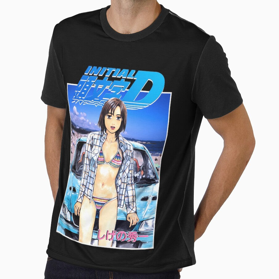 Initial D Mika Uehara Manga by AnchiDewies - Adult & Kids T-Shirts, Sweatshirts & Hoodies apparel design preview 1