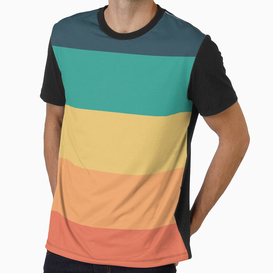 Retro Stripes Summer Color Palette by SoccaTamam - Adult & Kids T-Shirts, Sweatshirts & Hoodies apparel design preview 1
