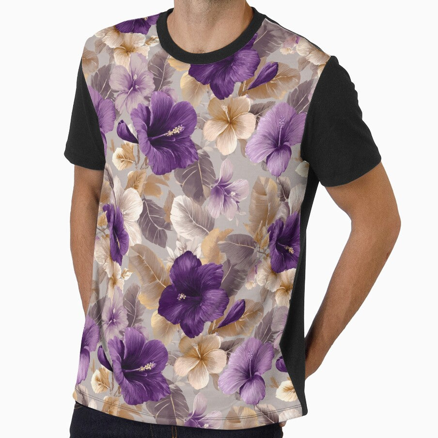 Exotic Tropical Floral Botanical Garden Pattern - Adult & Kids T-Shirts, Sweatshirts & Hoodies apparel design preview 1