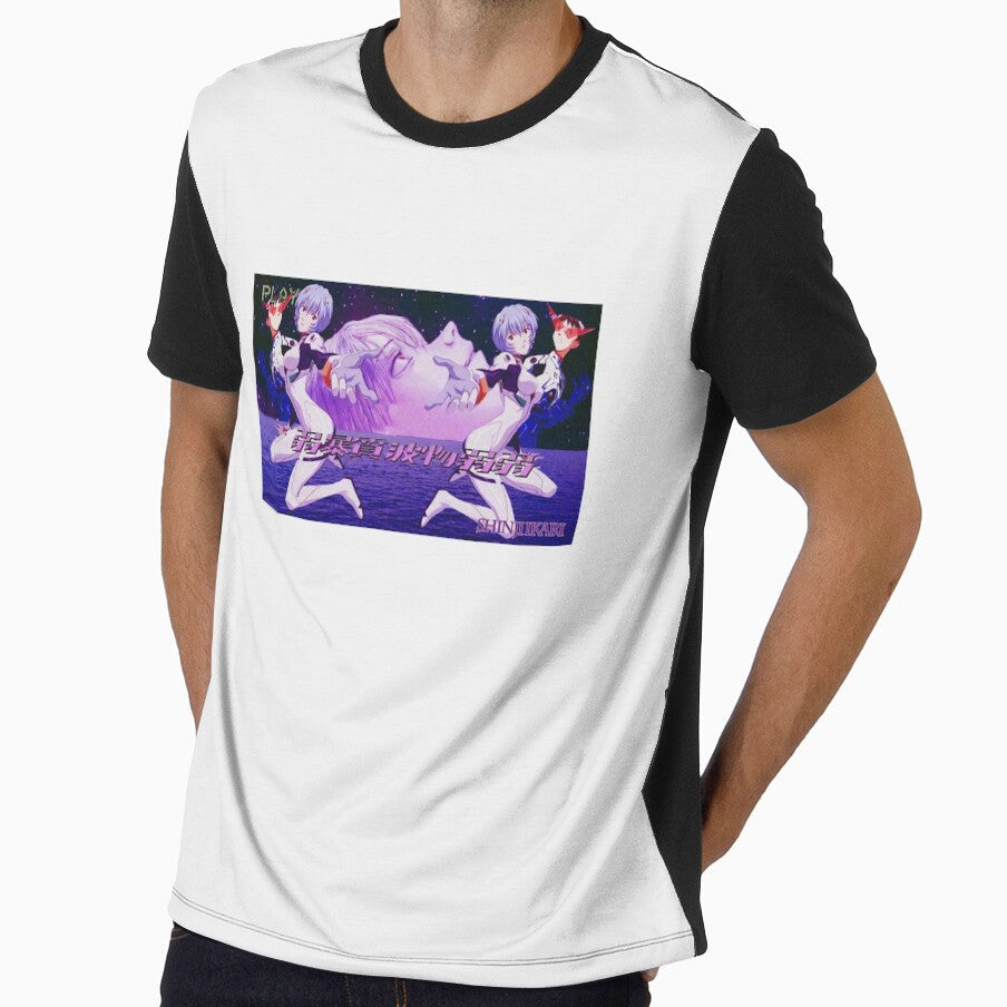 Evangelion but Vaporwave by D.O Fox - Adult & Kids T-Shirts, Sweatshirts & Hoodies apparel design preview 1