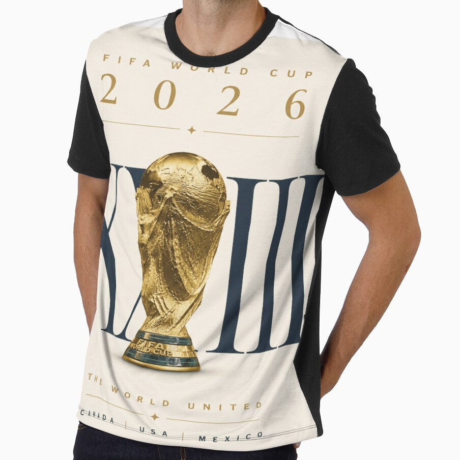 2026 World Football Championship Minimal Gold Trophy - Adult & Kids T-Shirts, Sweatshirts & Hoodies apparel design preview 1
