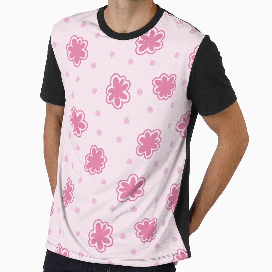 Pastel Pink Abstract Flowers 90s 2000s y2k by - Adult & Kids T-Shirts, Sweatshirts & Hoodies apparel design preview 1