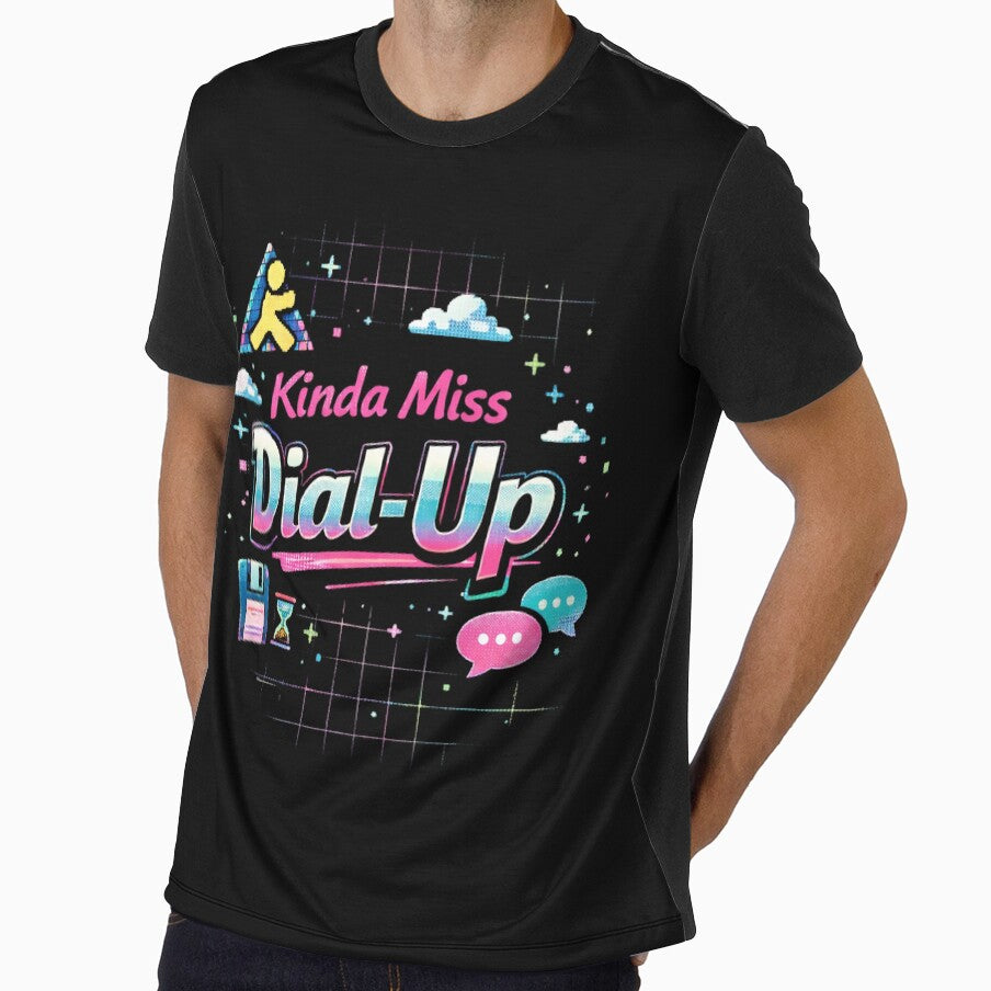 Dial-up funny nostalgic Y2K Internet and 90's Tech - Adult & Kids T-Shirts, Sweatshirts & Hoodies apparel design preview 1