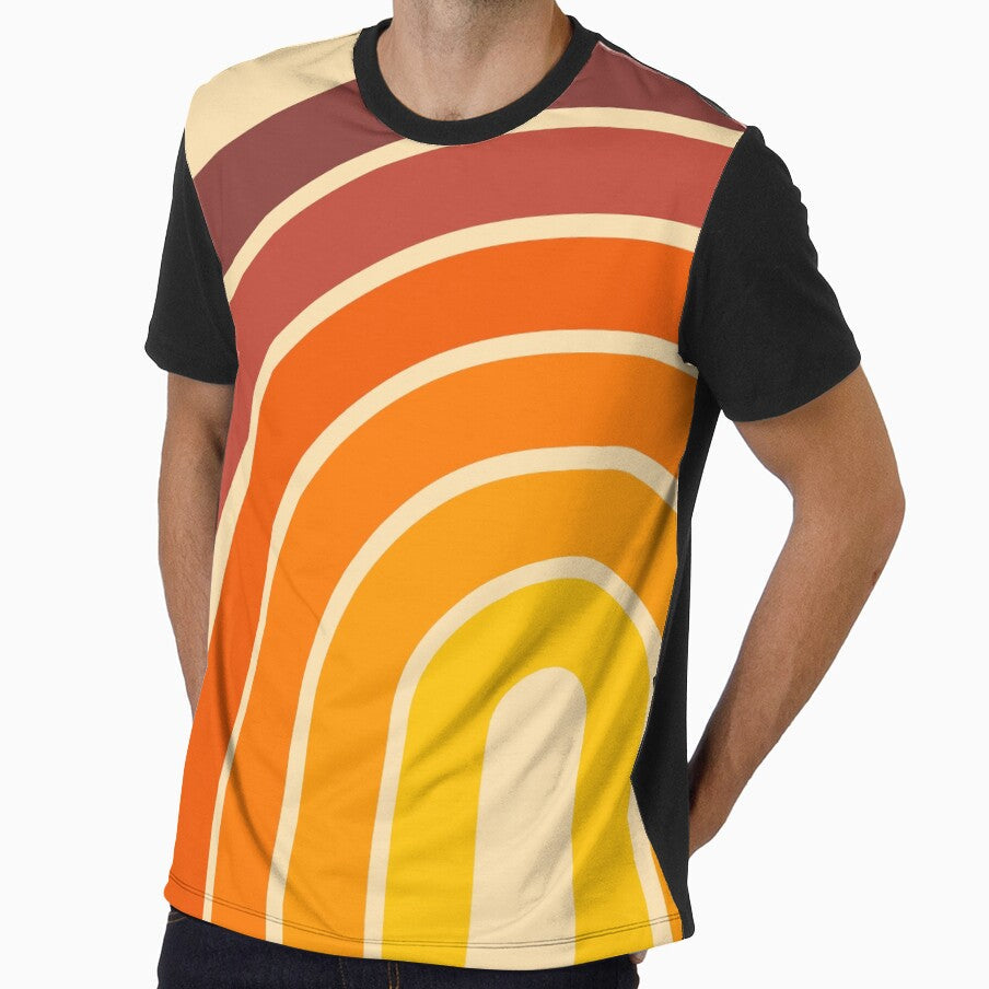 Retro Cocentric Geometric Arch by tonymagnerart - Adult & Kids T-Shirts, Sweatshirts & Hoodies apparel design preview 1