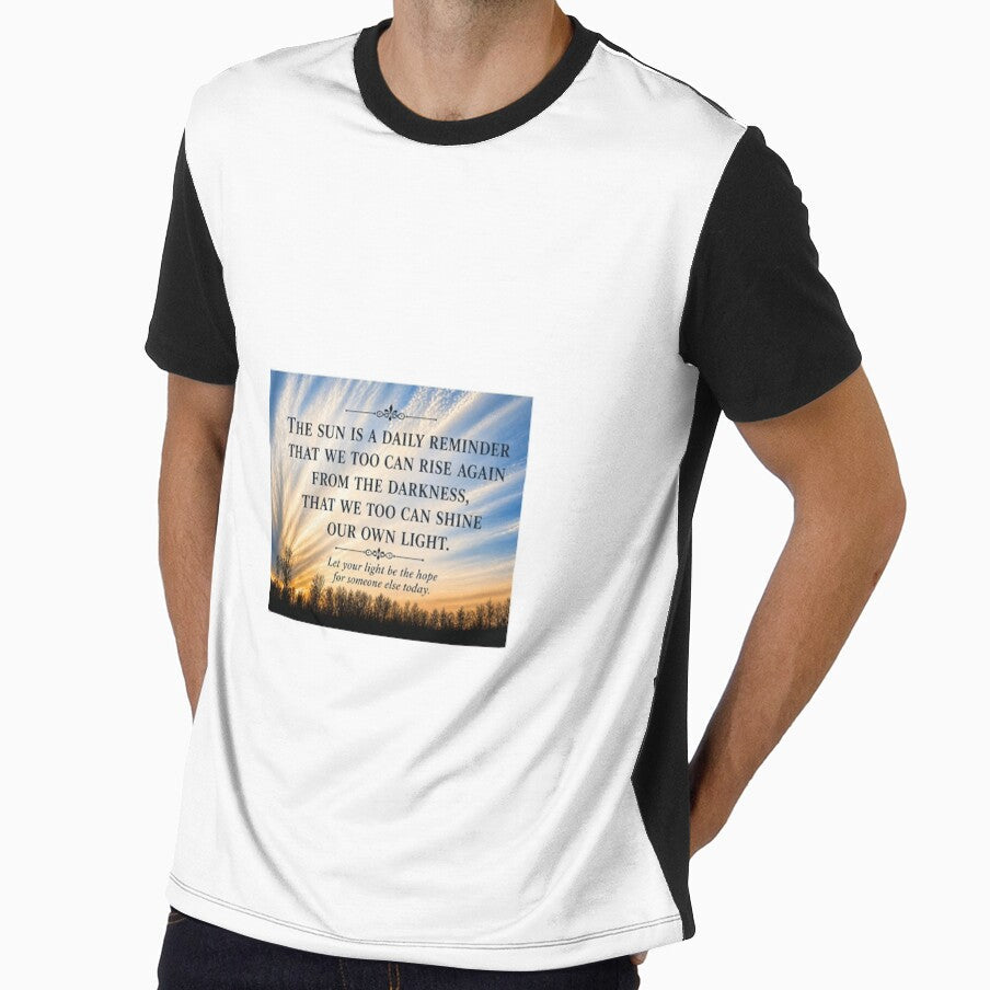 Inspirational Sunrise Quote Poster Motivational Wall - Adult & Kids T-Shirts, Sweatshirts & Hoodies apparel design preview 1
