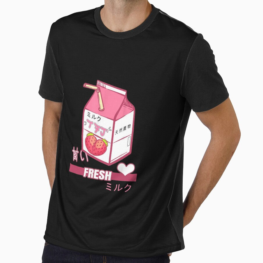 Fresh Milk Strawberry by Notneinme0828 - Adult & Kids T-Shirts, Sweatshirts & Hoodies apparel design preview 1