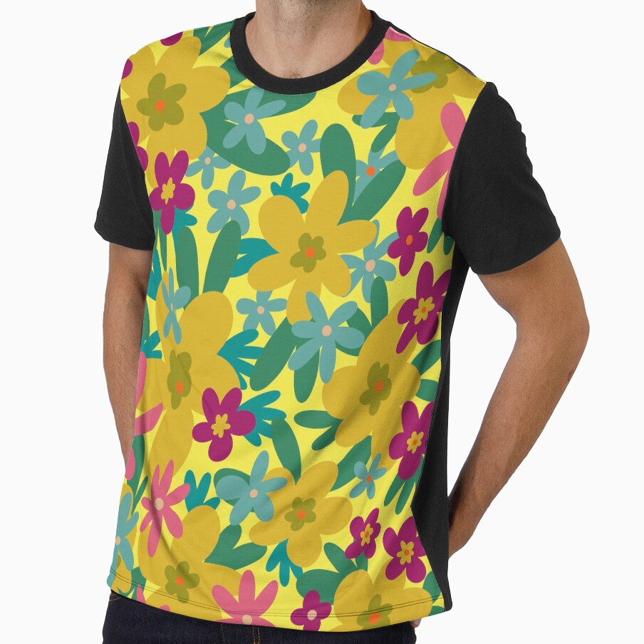 Stay Groovy Retro Flowers 90s Spring afternoon by - Adult & Kids T-Shirts, Sweatshirts & Hoodies apparel design preview 1
