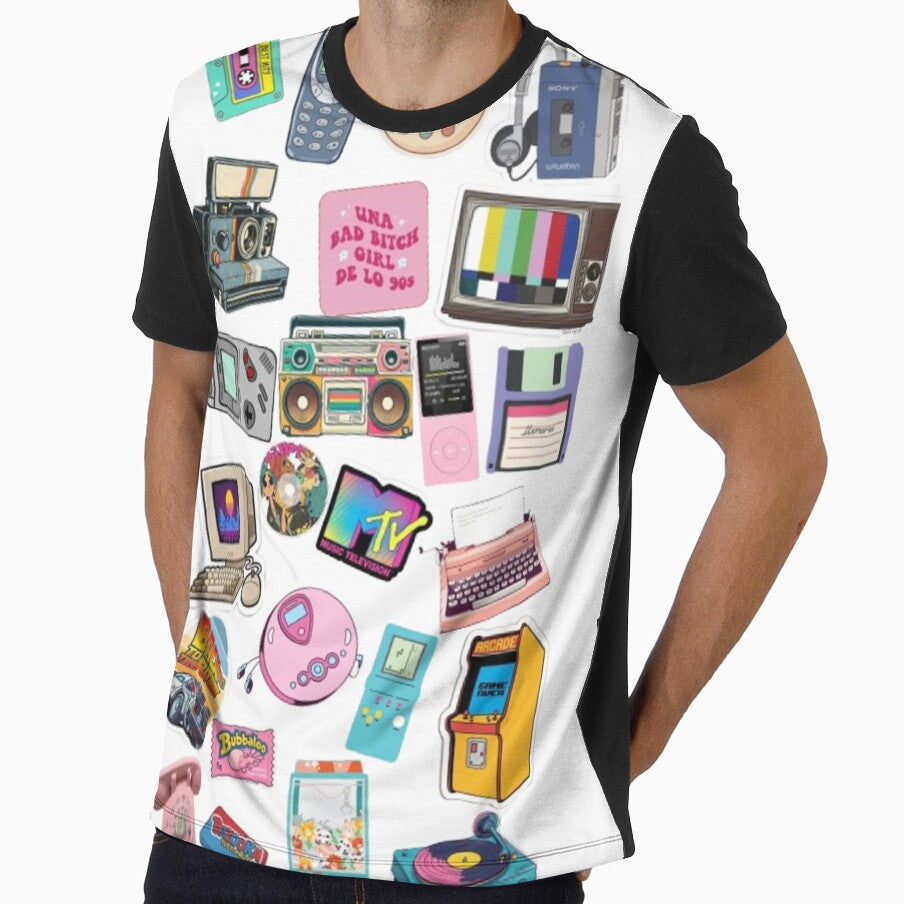 90s Nostalgia Arcade Treats by Mustangana - Adult & Kids T-Shirts, Sweatshirts & Hoodies apparel design preview 1