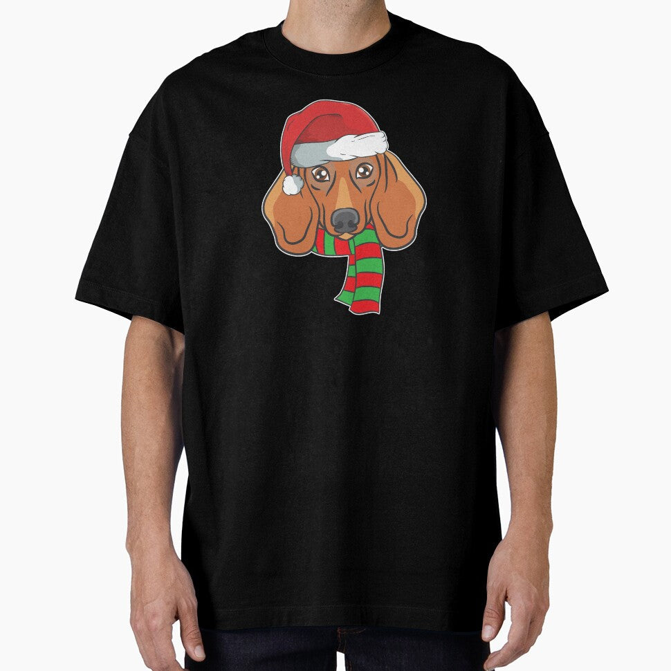 Funny Christmas Dog Xmas Santa Dachshund Holiday Gift - Adult & Kids T-Shirts, Sweatshirts & Hoodies apparel design preview 1