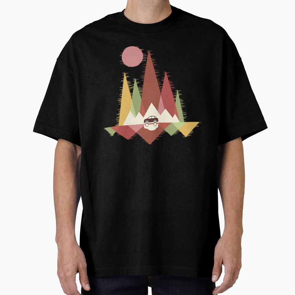 Mountain Roadtrip Retro Minimalist Design by Fran - Adult & Kids T-Shirts, Sweatshirts & Hoodies apparel design preview 1