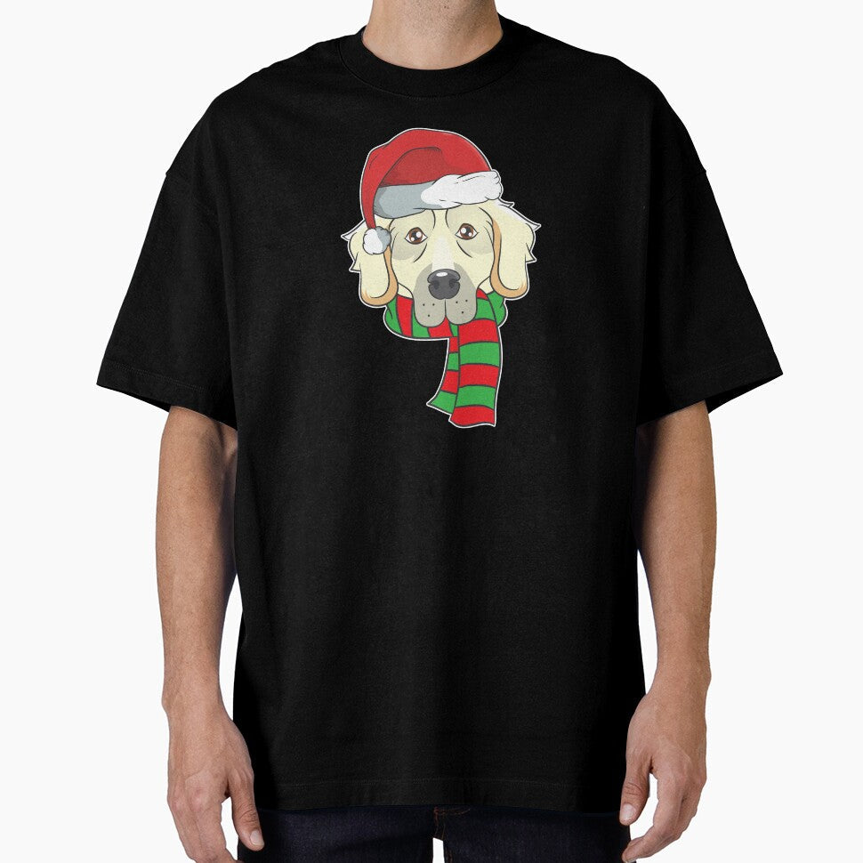 Funny Christmas Dog Xmas Santa Golden Retriever - Adult & Kids T-Shirts, Sweatshirts & Hoodies apparel design preview 1