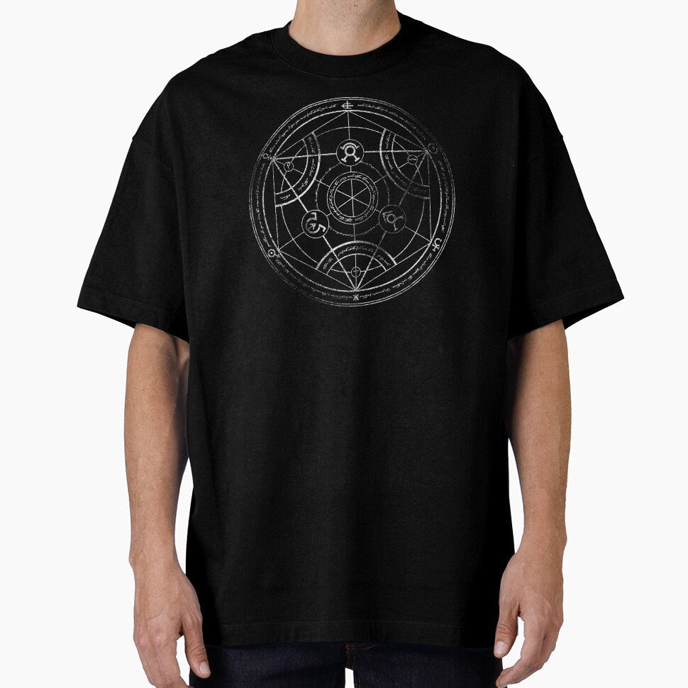 Human Transmutation Circle Chalk by RevolutionGFX - Adult & Kids T-Shirts, Sweatshirts & Hoodies apparel design preview 1