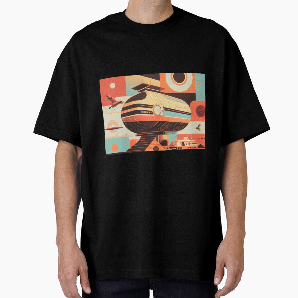 Background in 60s, 70s, 80s style. Wallpaper or - Adult & Kids T-Shirts, Sweatshirts & Hoodies apparel design preview 1