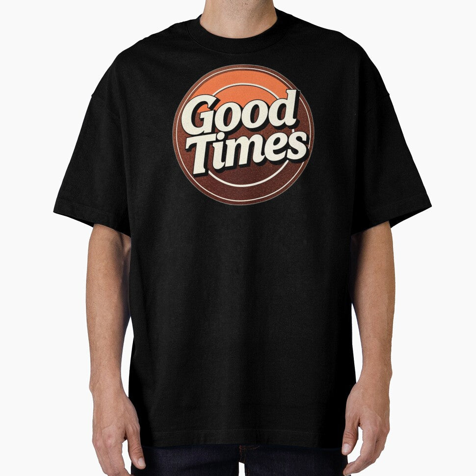 Good Times Retro Aesthetic Vintage 70s Groovy - Adult & Kids T-Shirts, Sweatshirts & Hoodies apparel design preview 1