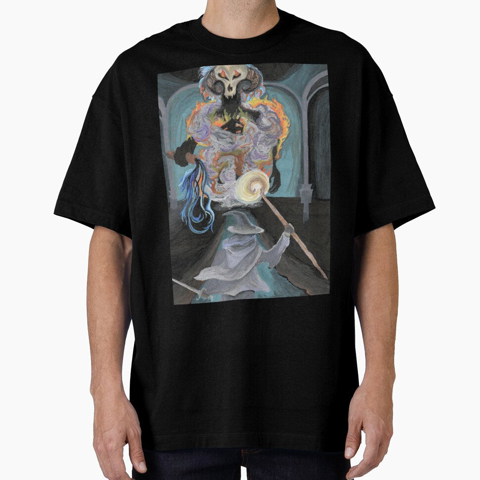 Gandalf against Durin's Bane by SimsFairyTales - Adult & Kids T-Shirts, Sweatshirts & Hoodies apparel design preview 1