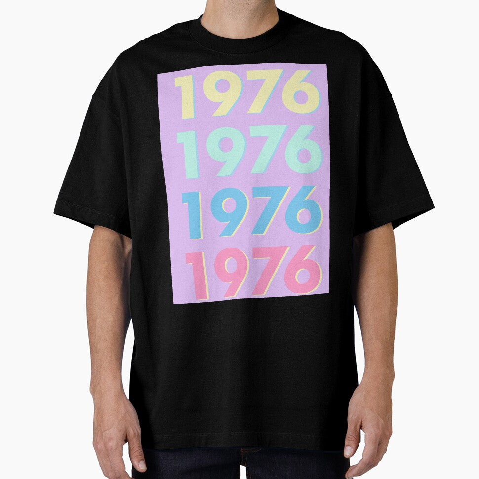 Pastel Time Capsule 1976 Retro Nostalgic Art Print by - Adult & Kids T-Shirts, Sweatshirts & Hoodies apparel design preview 1