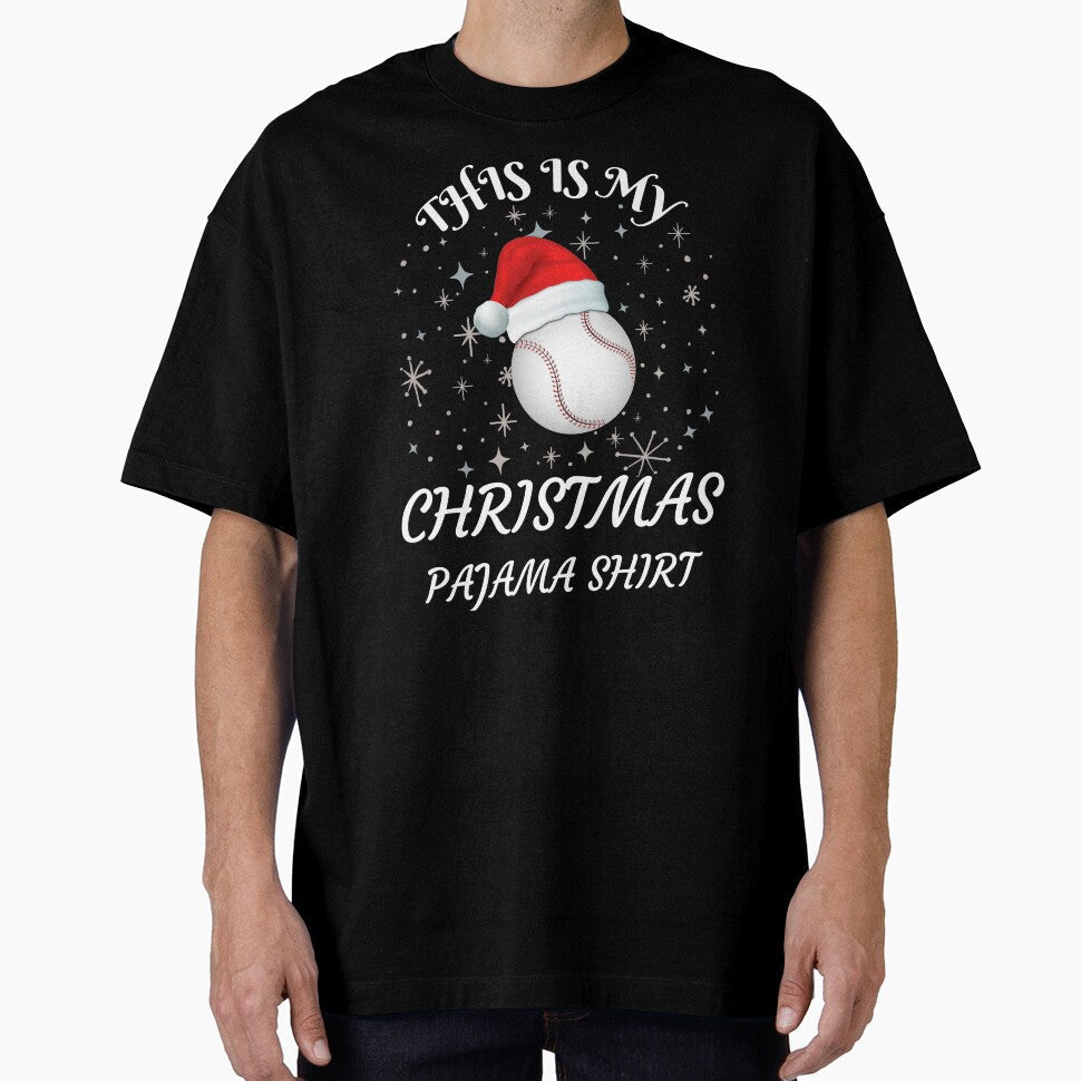 Santa Hat Baseball Christmas Pajama by GetGoodFit - Adult & Kids T-Shirts, Sweatshirts & Hoodies apparel design preview 1