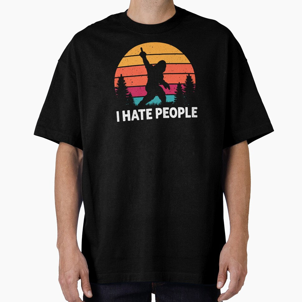 Bigfoot I Hate People Funny by FunckyDesigns - Adult & Kids T-Shirts, Sweatshirts & Hoodies apparel design preview 1