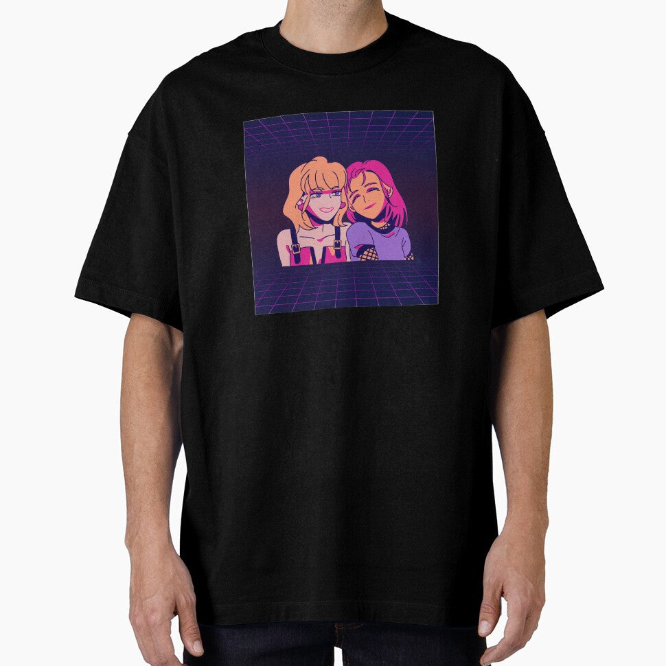 90s Retro Anime Vaporwave Kawaii Neon Girls by - Adult & Kids T-Shirts, Sweatshirts & Hoodies apparel design preview 1