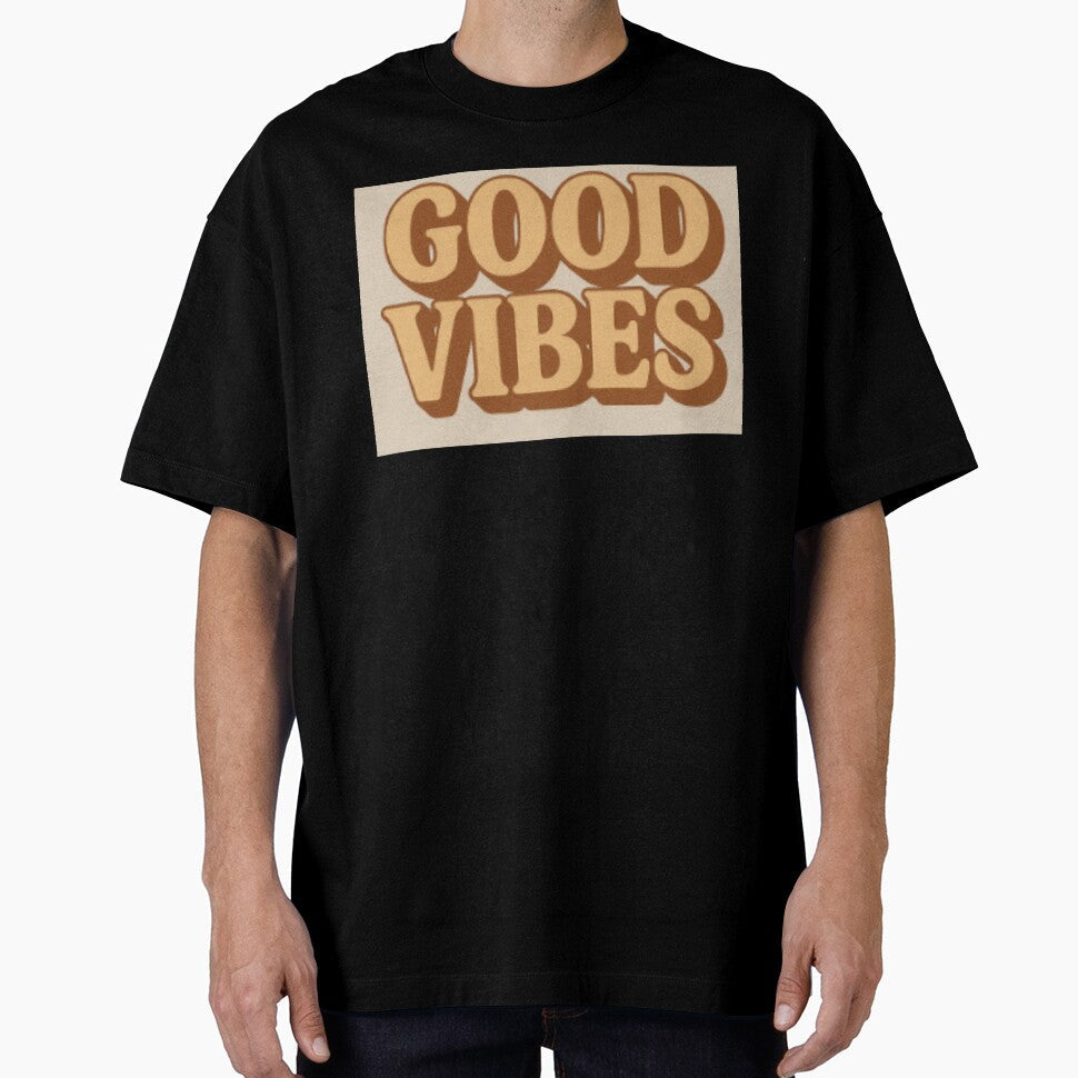 Good Vibes Retro Minimalist Typography Design by Top - Adult & Kids T-Shirts, Sweatshirts & Hoodies apparel design preview 1