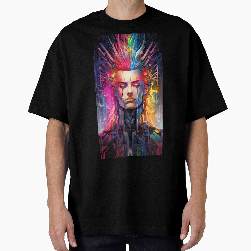 Too Much Chrome Cyberpunk Art Retro Anime Aesthetic - Adult & Kids T-Shirts, Sweatshirts & Hoodies apparel design preview 1