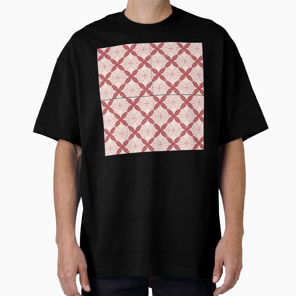 Retro Terracotta Floral Geometric Pattern Aesthetic - Adult & Kids T-Shirts, Sweatshirts & Hoodies apparel design preview 1