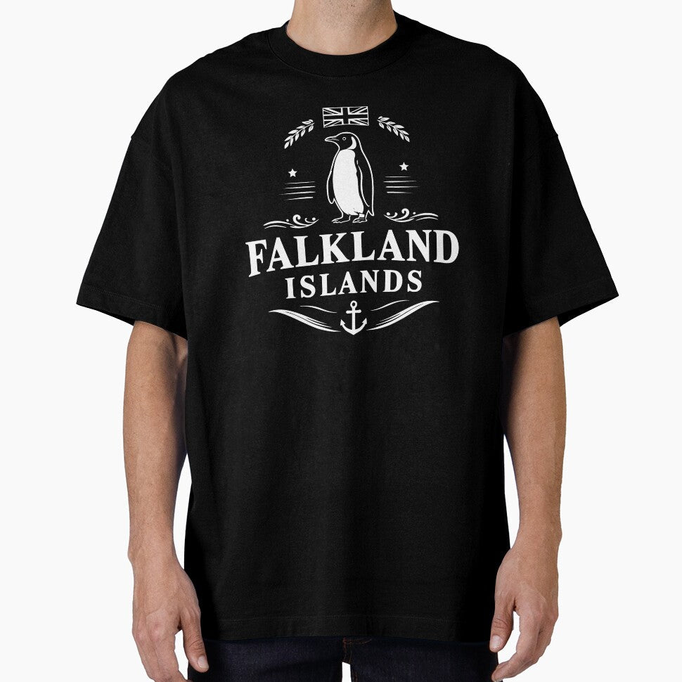Falkland Islands Penguin British Travel Graphic by - Adult & Kids T-Shirts, Sweatshirts & Hoodies apparel design preview 1