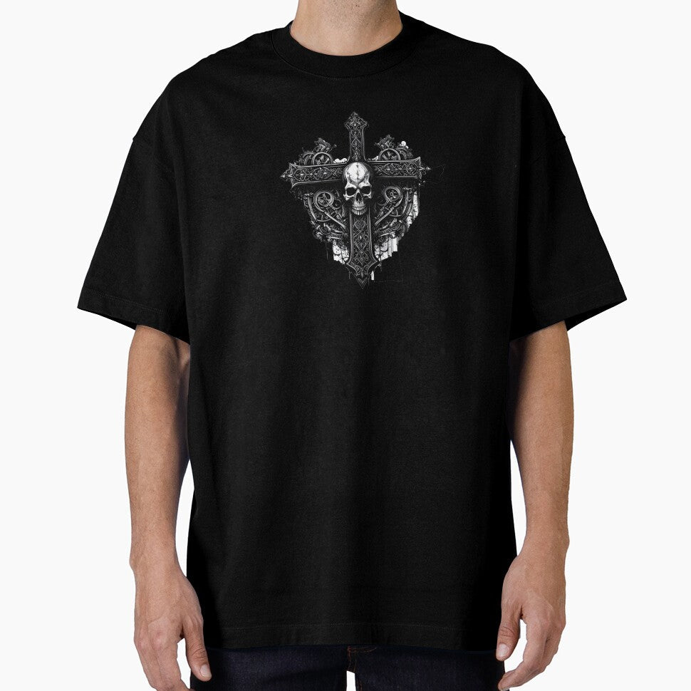 Gothic Skull Cross by Shorfin - Adult & Kids T-Shirts, Sweatshirts & Hoodies apparel design preview 1