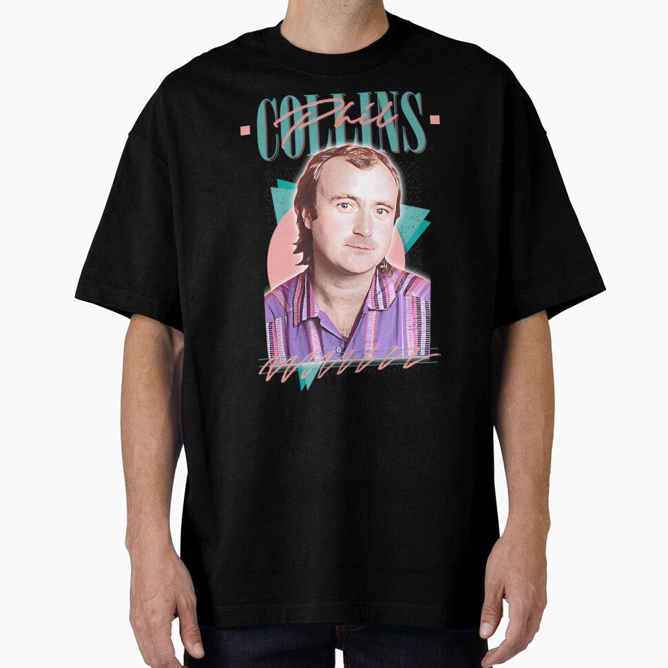 Phil Collins Retro 80S Aesthetic Fan Design by - Adult & Kids T-Shirts, Sweatshirts & Hoodies apparel design preview 1