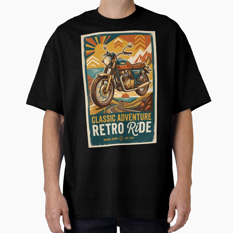 Vintage Adventure Retro Motorcycle Art Aesthetic by - Adult & Kids T-Shirts, Sweatshirts & Hoodies apparel design preview 1