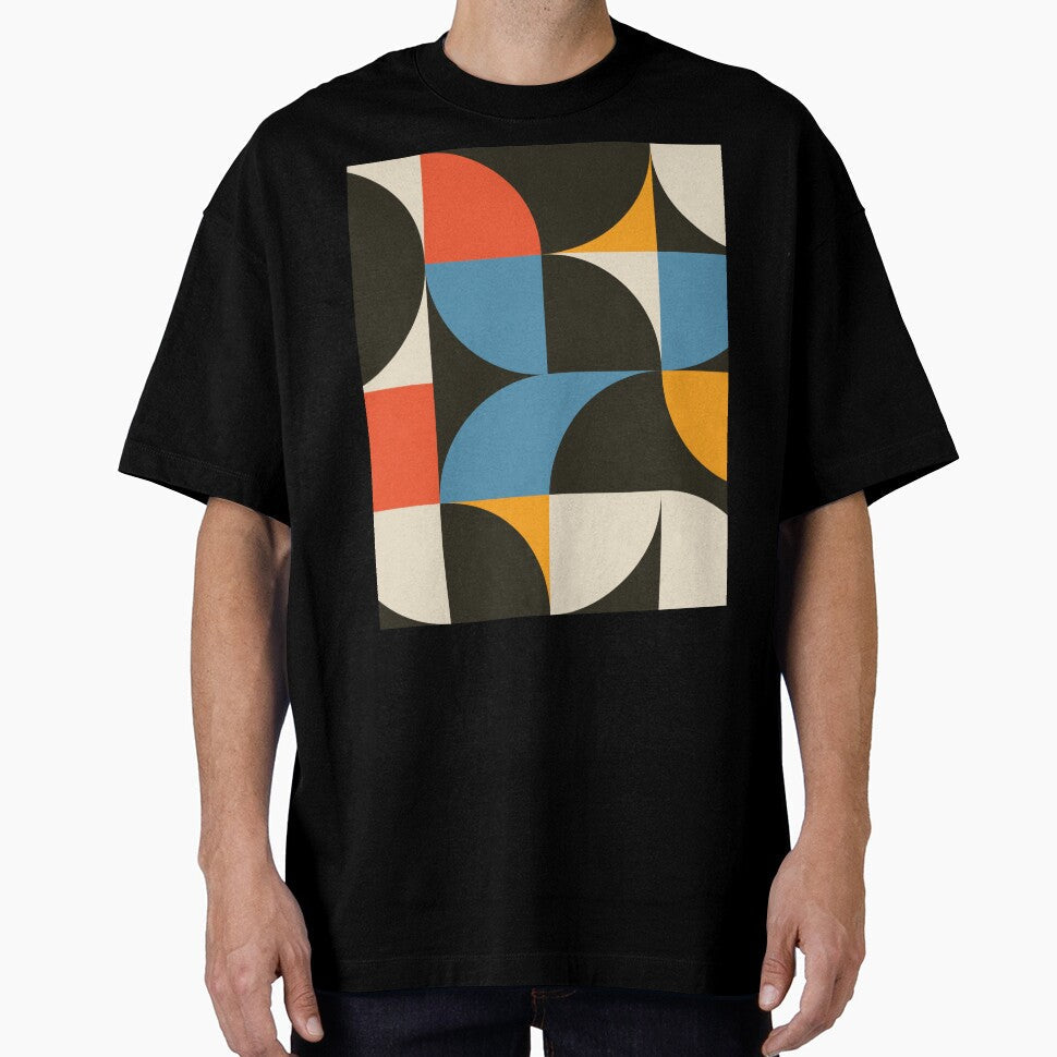 Mid Century Bauhaus Geometric Pattern Retro Abstract - Adult & Kids T-Shirts, Sweatshirts & Hoodies apparel design preview 1