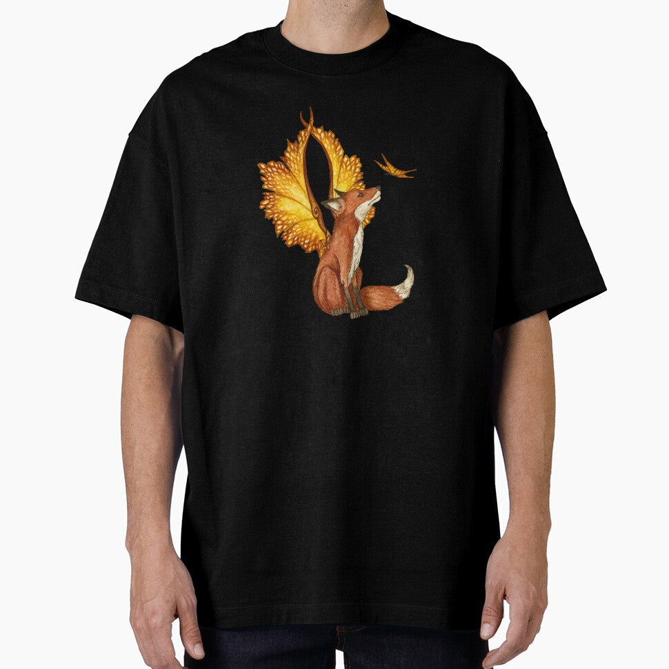 Curious Fox Fairy by AmyBrownArt - Adult & Kids T-Shirts, Sweatshirts & Hoodies apparel design preview 1