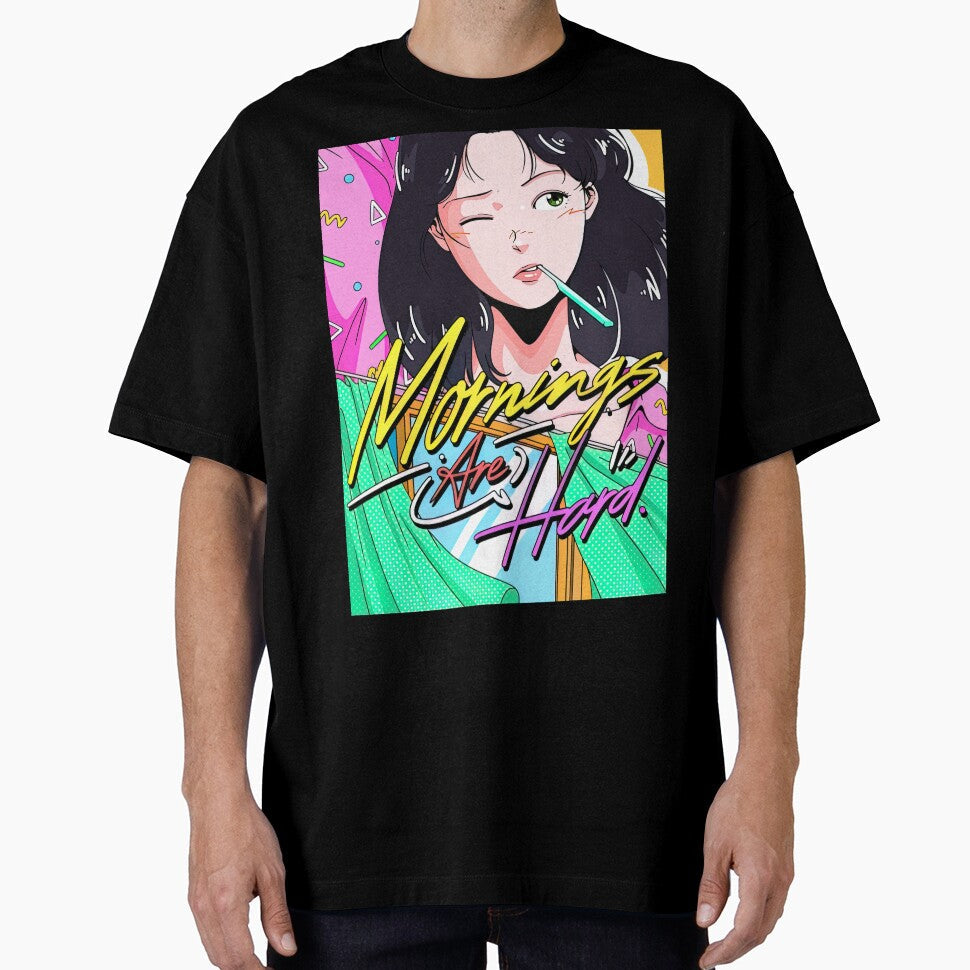 Mornings Are Hard by MarshalLinkkila - Adult & Kids T-Shirts, Sweatshirts & Hoodies apparel design preview 1